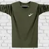 Camiseta de Manga Larga para Hombre de Otoño de Edad Media Cuello Redondo Holgada Talla Extra Grande Ropa de Otoño Camisa Básica para Hombres Gordos