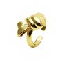 Anillo de cobre chapado en oro con apertura ajustable, anillo de amor, anillo en forma de corazón, accesorios de joyería para la mano.