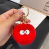 Chaveiro Pingente Bola de Pelo Pequena de Coelho Rex Fofo Ins Celebridade Cibernética Pelúcia Bola de Carvão Pequena Bolsa de Bolsa Pendurado Presente