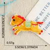 Novo Envelope Vermelho de Ano Novo Patch de Bordado Mini Pônei Autoadesivo Capa de Celular Patch de Decoração DIY Aplique