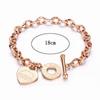 Acero de Titanio Acero Inoxidable Aboveallelse Letra Forma de Corazón Hebilla Ot Pulsera Venta Caliente Transfronteriza en Europa y América