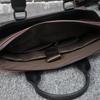 Maletín portátil informal de estilo coreano para negocios, estilo retro, de PU, estilo caballo loco, bandolera de un solo hombro, para ordenador y archivos