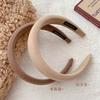 Diadema de esponja con parte superior craneal alta para mujer, diadema para lavado facial, estilo retro francés, ala ancha, color marrón leche, paquete de cabello, pinzas para el cabello prensadas, tocado para otoño e invierno