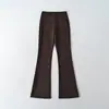 Pantalones de Color Sólido Micro Acampanados para Mujer Verano 2026 Nuevo Estilo Americano Estilo Chica Picante Elásticos Ajustados de Cintura Alta Casual Largos