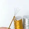Hilo de Oro y Plata Látex Alta Elasticidad Banda Elástica Cordón Elástico Metálico Accesorios para Ropa Cuerda para Empaque de Regalos Decoración Navideña