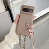 Adequado para capa de celular Google Pixel 9A, meia-capa Pixel 10/8/7, padrão lichia, abertura esquerda-direita, capa protetora crossbody