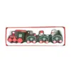 Decoraciones Navideñas Transfronterizas Tren de Madera de Cuatro Secciones Exhibición de Ventana Adornos de Mesa Regalos para Niños Decoraciones para Pasteles