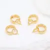 Pendientes de Aro Metálicos con Forma de Rombo Transfronterizos Europeos y Americanos Versátiles de Gama Alta Simples Joyería DIY Pendientes de Perla para Mujeres