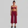 Conjunto de yoga transfronterizo para mujer, conjunto de chaleco deportivo de lunares en bloques de color tipo dos piezas, conjunto de ropa deportiva para correr al aire libre y fitness