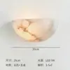 [Transfronteiriço] Parede de Fundo de Cabeceira de Mármore Nórdico Lâmpada de Parede Semi-Circular para Varanda Luz Ambiente para Sala de Estar Quarto Natural e Simples