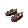 Zapatos de Cuero para Bebé Niña Primavera y Otoño 1-3 Años Mary Jane Suela Suave Antideslizantes Zapatos de Cuero para Niños Niñas