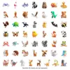 Adesivos de Graffiti de Animais 3D Transfronteiriços 50 Peças para Computador, Mala, Adesivos Decorativos à Prova d'Água, Adesivos de Animais Cartoon, Atacado