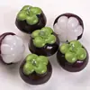 Colgante Llavero 3D Fruta Realista Grande Shangding con Durian, Mangostán, Pitahaya y Mango para Manualidades DIY