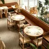 Tienda de Celebridades de Internet Hu Cha: Juegos de mesa y sillas a juego para restaurantes de comida ligera, sillas de comedor de madera maciza, restaurantes occidentales, restaurantes japoneses y establecimientos de comida informal