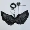 Cosplay de Halloween Alas de Ángel de Plumas Accesorios para Fotografía de Escenario Carnaval Navidad Niños y Adultos Alas