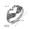 Anillo de personalidad para hombres y mujeres de moda retro creativa transfronteriza de Europa y Estados Unidos, anillo de dedo fantasma del infierno de estilo punk, anillo de dedo de comida de plata antigua