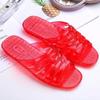 Zapatillas de cristal para mujer transparentes de verano con cuña de plástico simples para el hogar interior nostálgicas clásicas para el hogar mamá tacón bajo