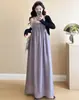 Conjunto de Dos Piezas para Mujeres Embarazadas Verano 2025 Falda Midi de Gasa con Flor Tridimensional Delgada con Forro + Cárdigan Pequeño