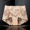 706 Ropa Interior Sexy de Encaje Tallas Grandes para Mujer Calzones Huecos de Cintura Alta para Damas de Tallas Grandes