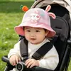 Sombrero de Sol de Verano para Bebé con Malla y Ala Ancha para Niñas, Sombrero de Protección Solar, Estilo de Malla Transpirable, Sombrero de Pescador para Niños