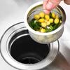 Filtro de malla para desagüe de fregadero de cocina de acero inoxidable, lavabo, fregadero para lavar platos, dispositivo de jaula anti-obstrucción para alcantarilla, fábrica