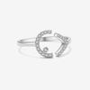 Anillo Abierto Ajustable de Plata Esterlina S925 con Micropavé de Zirconias Anillo Liso Simple para Combinar con Todo Sensación de Alta Gama Nuevas Explosiones