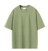 Camiseta feminina de verão, 280 nós, mesmo estilo, nova, ombro solto, manga curta, fio duplo, casual, feminina, 2025, tamanho grande