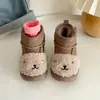 Zapatos para Niños Pequeños, Zapatos para Bebés, Botas de Nieve para Niños Forradas de Polar, Zapatos de Otoño e Invierno para Bebés, Zapatos de Algodón con Dibujos para Niñas