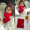 Bufanda de Navidad Ankora Roja/Roja de Año Nuevo Bufanda a Cuadros Invierno para Mujer Sentido de Alta Gama Cálido Chal Coreano de Año Nuevo