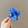 Pasador de Horquilla con Cinta de Flor Artificial Estilo Dulce Festivo para Mujer, Pinza Lateral Azul para Flequillo, Nuevo Accesorio para el Cabello de Primavera y Verano