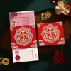 Envelopes de Dinheiro Atacado para Casamentos, Pacotes Vermelhos com Palavras Felizes, Tiras Selantes, Dote, Presentes de Noivado, Suprimentos de Casamento
