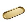 Prato Oval de Aço Inoxidável Transfronteiriço Prato Estilo Ins Nórdico Bandeja Dourada Sobremesa Estilo Ocidental Armazenamento de Joias Prato de Metal
