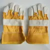 Luvas de solda de couro bovino transfronteiriças resistentes ao desgaste e a altas temperaturas, luvas de couro curtas para proteção do trabalho, soldador manual doméstico