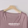 Yuyue 2026 Nuevo Estilo Camiseta de Seda de Morera de Manga Corta de Verano para Mujer, Diseño Adelgazante de Corte Recto con Pliegues Irregulares