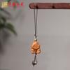 Serie de Cadenas para Teléfono Móvil de Grano de Café de Madera de Durazno Juguete Cultural Oso y Cachorro Accesorios Colgante
