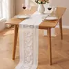 Caminho de Mesa de Renda Decoração de Mesa de Jantar Americana Tecelagem Vazada Toalha de Mesa de Café Transfronteiriça Renda Retrô Crochê Boêmio