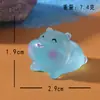 Adornos Pequeños Luminosos de Hipopótamo de Dibujos Animados Transfronterizos para Manualidades, Adornos Marinos, Accesorios Lindos de Hipopótamo Pequeño para Acuario