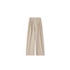Pantalones Petite a Rayas de Arroz Glutinoso Suave para Mujer Verano 145 Cintura Alta Holgados Perezosos Rectos Casuales Pierna Ancha