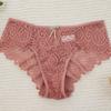 Venda Quente Rendas de Alta Qualidade Calcinhas Femininas Gota d'Água Sexy Cintura Média Roupa Íntima Feminina Tamanho Grande Exportação Amazon