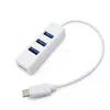 Hub USB Regleta Hub Pequeña 2.0 Mini Pequeño Hub de 4 Puertos Mini Compacto Hub USB Uno a Cuatro