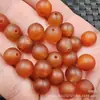 Contas Redondas de Ágata Vermelha Polida Contas Soltas de Jade Fosca 10mm Calcedônia Vermelha Pulseira Colar Acessórios de Joalheria Contas de Jade