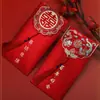 Sobres Rojos de Boda de Año Nuevo, Celebración de Boda Estilo Nuevo, Sobres de Mil Yuanes con Brillo Dorado Mate Estampado en Caliente, Bloqueo de Puerta, Cambio de Dirección, Venta al por Mayor, Estilo Chino