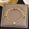 Nueva pulsera de acero de titanio para niñas, temperamento nicho, joyería de moda, joyería de acero inoxidable, pulsera de mariposa, no se desvanece, venta al por mayor