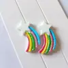 Estrellas de resina con purpurina para pastel, funda de teléfono arcoíris, pinza para el pelo, accesorios, diadema hecha a mano DIY, material para tocado