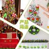 Colgante de Bola de Felpa con Lazo Nuevo de Navidad Transfronterizo 8cm Decoración para Fiesta Navideña Baile Bola de Pelo de Conejo de Imitación