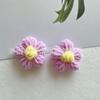 Envío Gratis Flor Puff Hecha a Mano Algodón de Leche Lana Flor DIY Ropa Bolso Ramo Zapatos y Calcetines Joyería Accesorios de Crochet