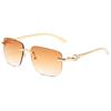 Nuevas Gafas de Sol de Moda Cabeza de Serpiente Metal Sin Montura Anti-UV Unisex Casual Gafas de Sol Venta al por Mayor Gafas de Sol Trendy