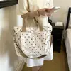 Bolso de Hombro Nuevo con Lunares y Lazo Gran Capacidad Estilo Coreano Ins Bolso de Mano Tote Bolso Cruzado para Estudiantes y Viajes Bolso de Mujer