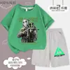 Delta Action Colaboración Manga Corta Pantalones Cortos Verano Niños Estilo Anime Atuendo Casual Nuevo Top de Manga Corta