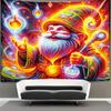 Tapiz Fluorescente Tela de Fondo Amazon Tela de Pared Transfronteriza Calavera Psodélica Hongo Tela Decorativa Tela Colgante Luminosa Tapiz